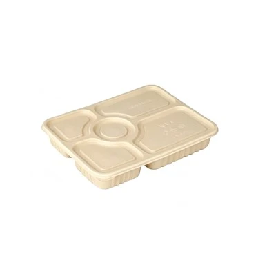 4 Compartment Eco-Cynhwysydd Bwyd cyfeillgar